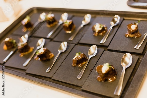 Appetizers in a Mediterranean wedding, a single-bite snack