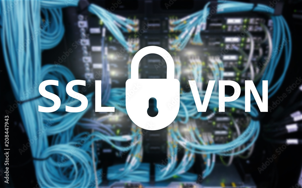 SSL VPN. Virtual private network. Encrypted connection.