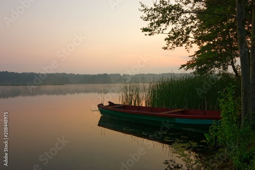 View on a lake during dawn
