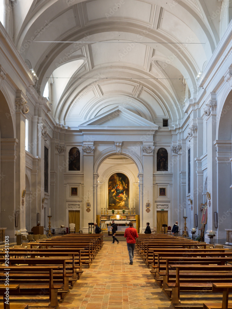 White interior of an ancient Christian church. White interior of an ancient Christian church.