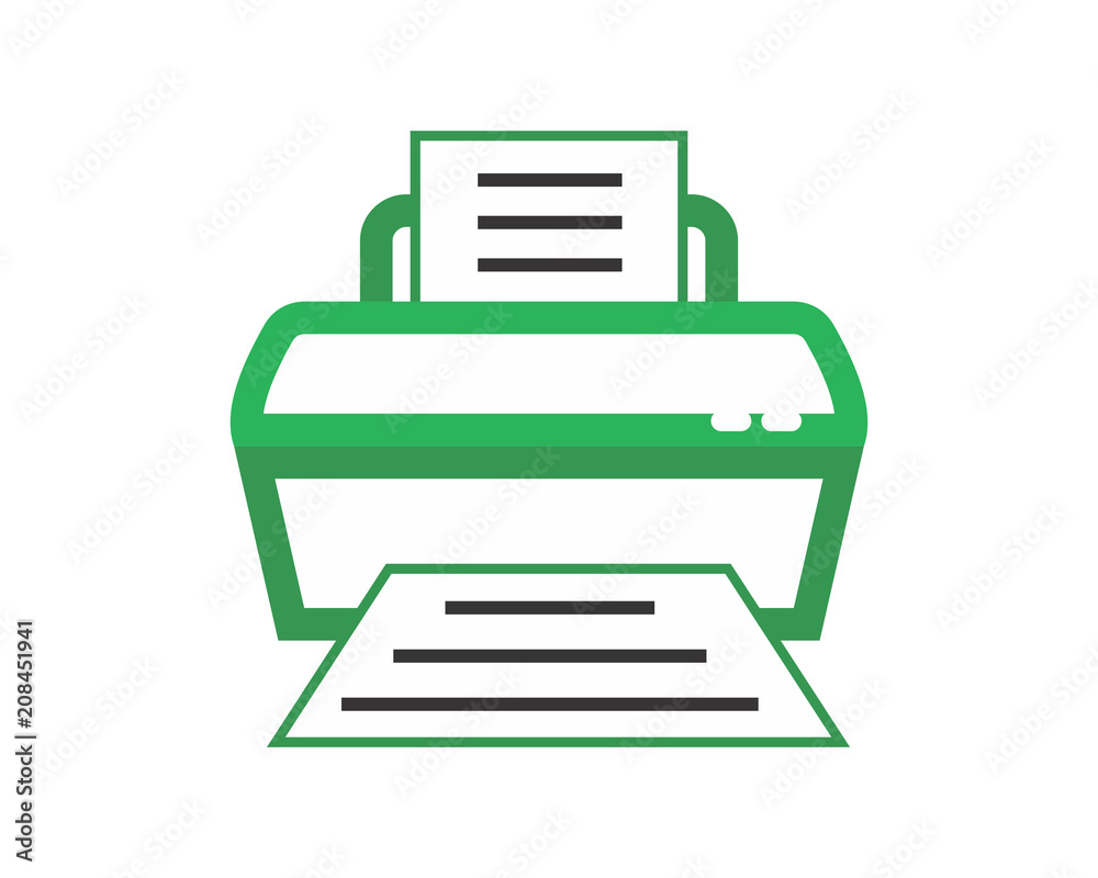 green printer business company office corporate image vector icon logo green printer business company office corporate image vector icon logo