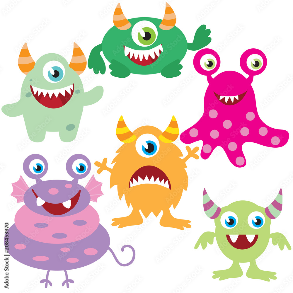 Cute monster vector cartoon illustration Cute monster vector cartoon illustration