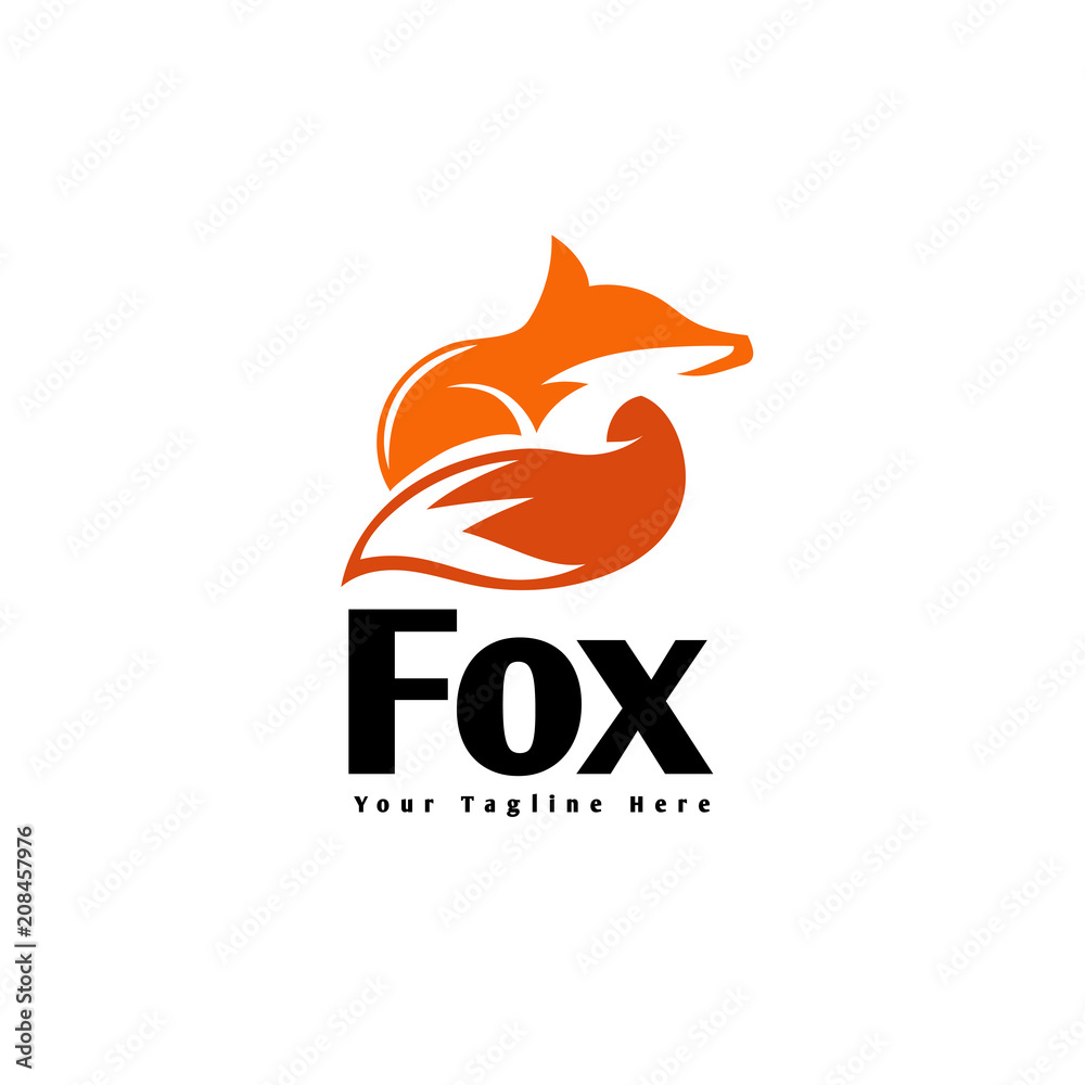circle Sitting fox extracted looking logo circle Sitting fox extracted looking logo