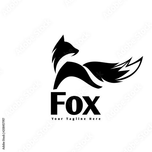 Simple jump fox logo