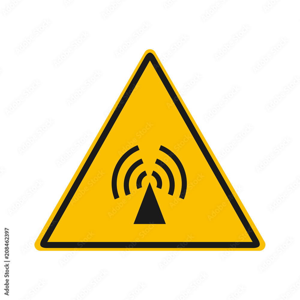 non-ionizing radiation warning vector sing non-ionizing radiation warning vector sing