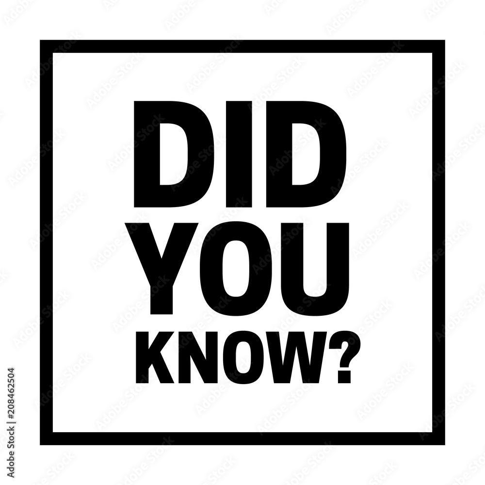 Did you know vector illustration. did you know words Did you know vector illustration. did you know words