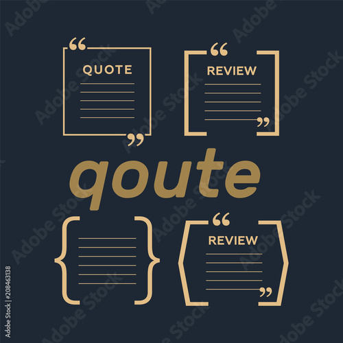  Quote bubble with Lettering and calligraphy. Quote blank template. Empty quote bubble.