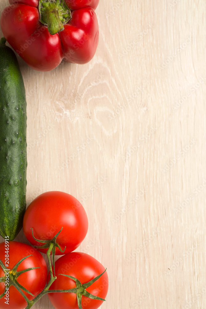 cucumber tomato pepper vegetables