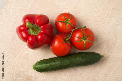 cucumber tomato pepper vegetables
