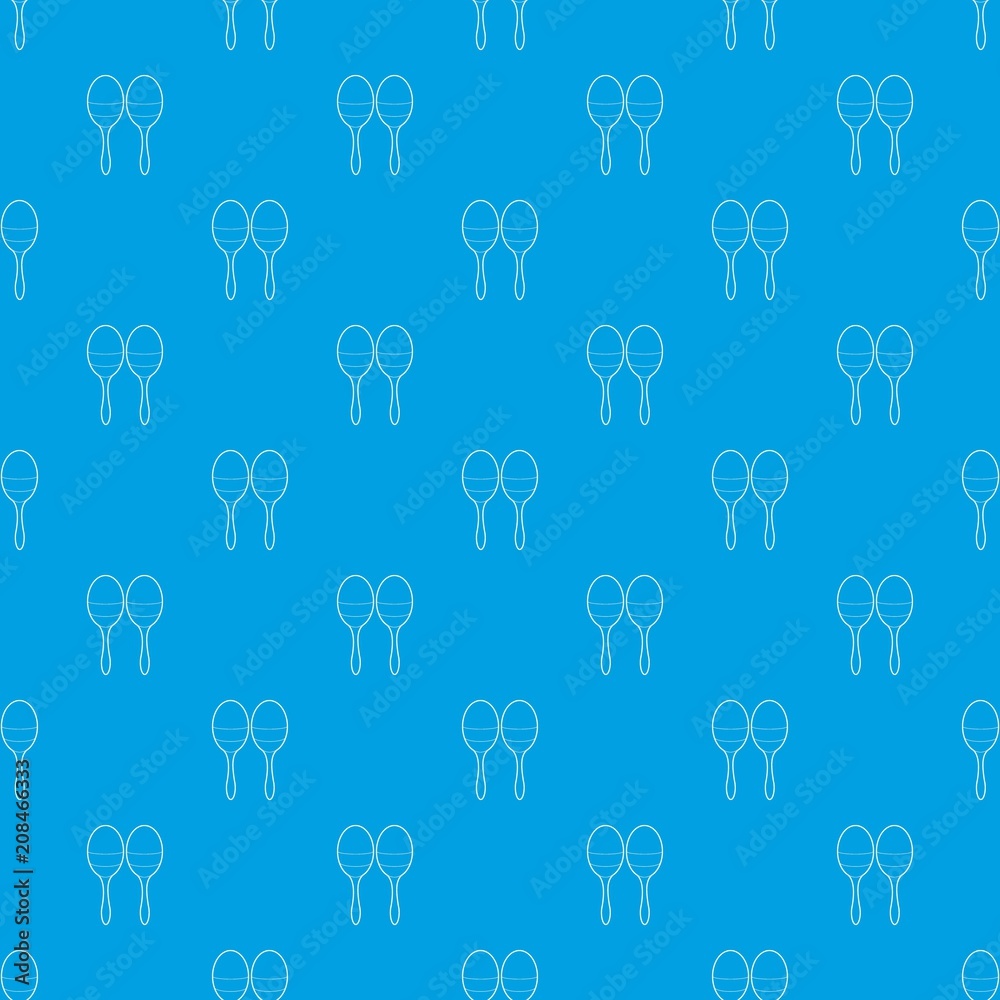 Maracas pattern vector seamless blue repeat for any use Maracas pattern vector seamless blue repeat for any use