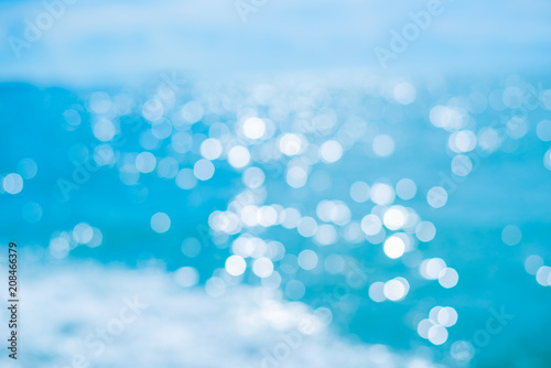 abstract blur light on sea and ocean background for summer season