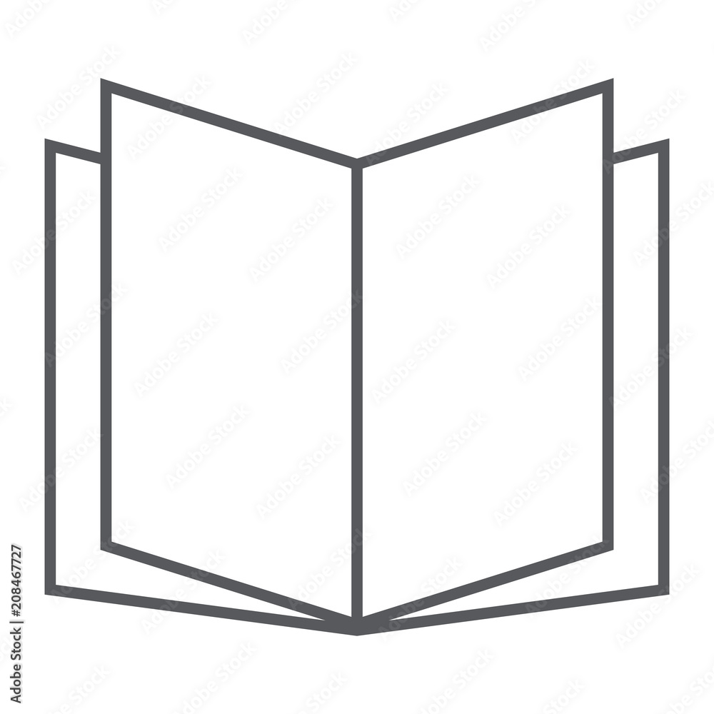 Open book thin line icon, school and education, knowledge sign vector graphics, a linear pattern on a white background, eps 10. Open book thin line icon, school and education, knowledge sign vector graphics, a linear pattern on a white background, eps 10.