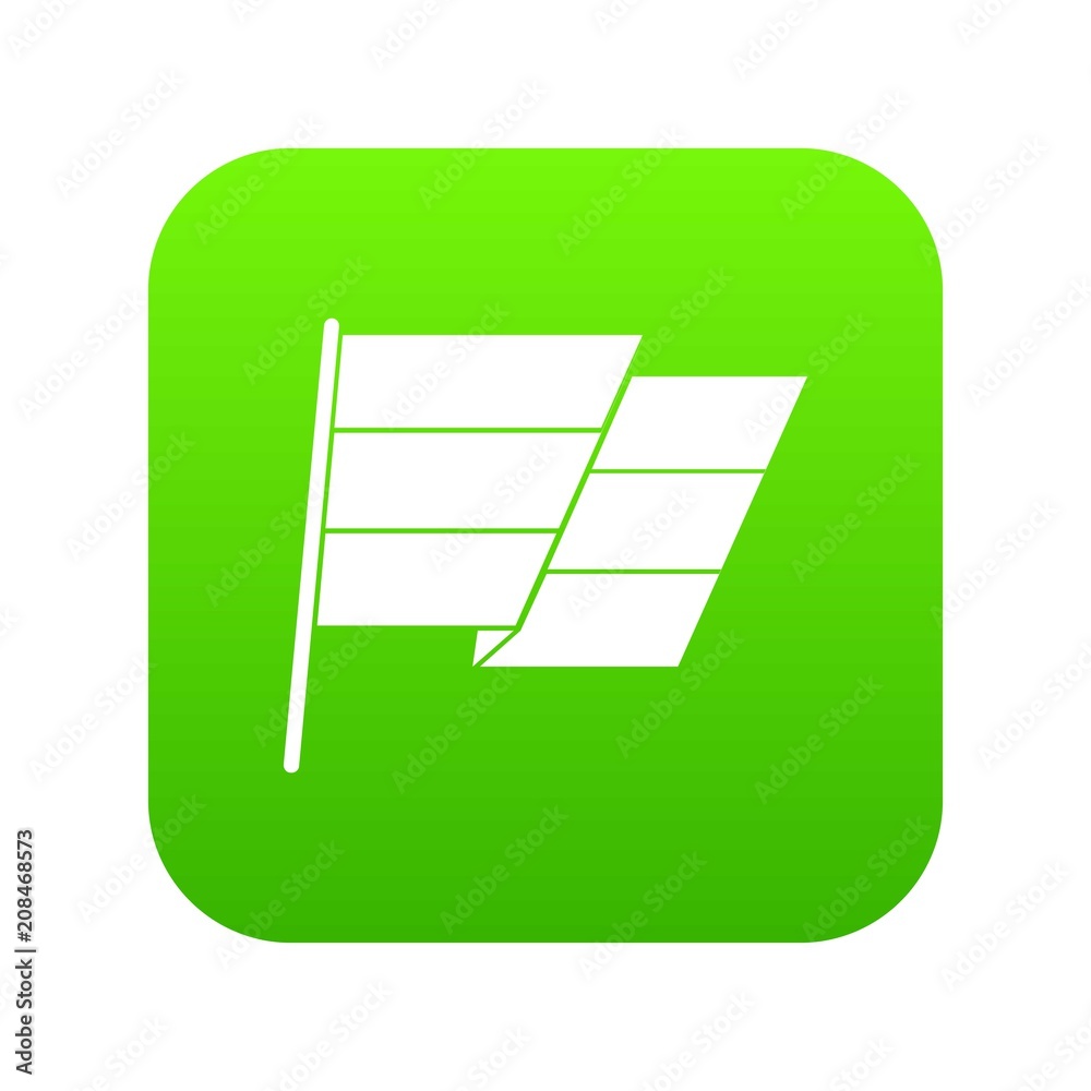 Flag icon digital green for any design isolated on white vector illustration Flag icon digital green for any design isolated on white vector illustration