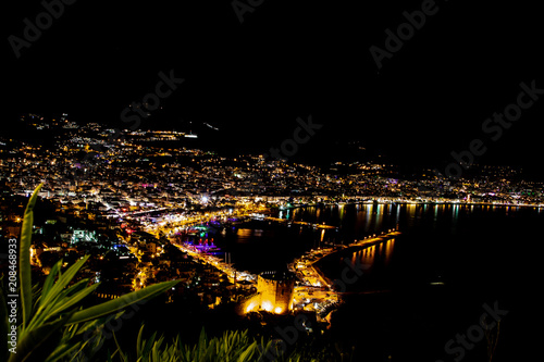 Alanya city at night