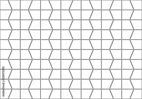 3d rednering. ABstract seamless white trapezoid pattern wall background.