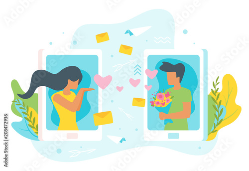 Online dating concept.
