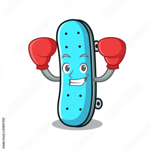 Boxing skateboard character cartoon style