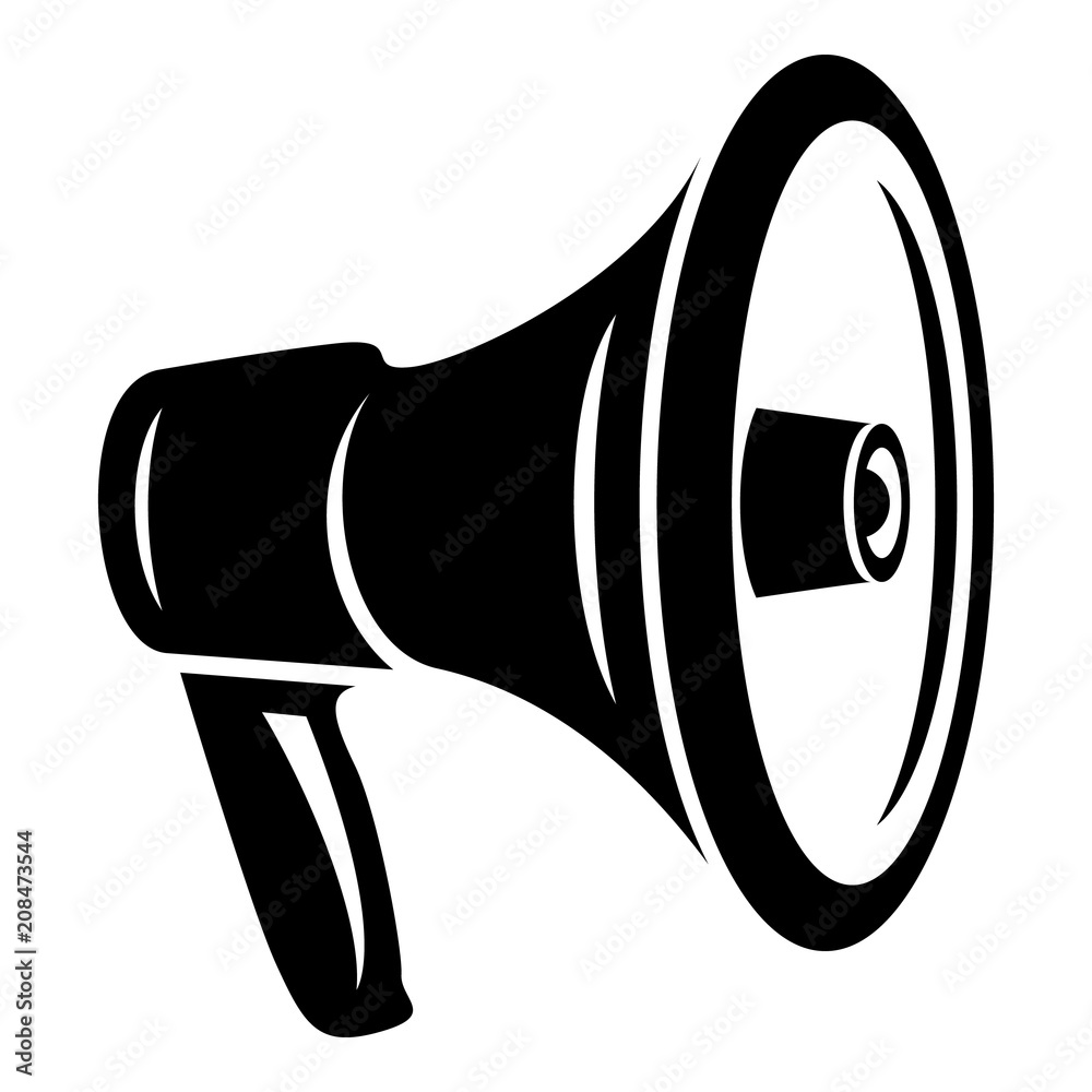 Loud megaphone icon. Simple illustration of loud megaphone vector icon