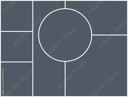 Montage collage photo frame template. Image picture background montage poster design