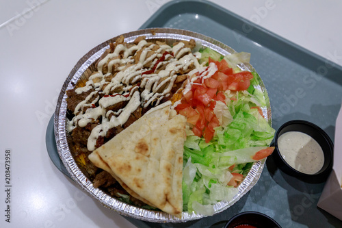 Photography Halal food, Gyro and Chicken platter