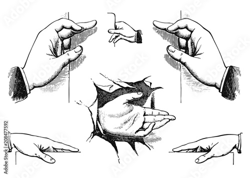 Hands holding and pointing Set #vector #isolated - Hände haltend und zeigend