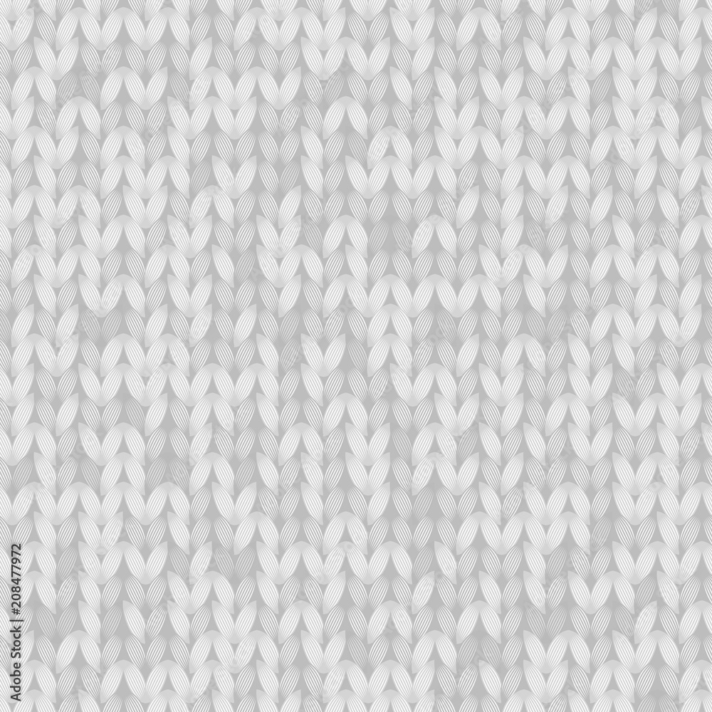 Gray melange knitted fabric seamless pattern, vector