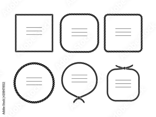 Black and white rope frames...