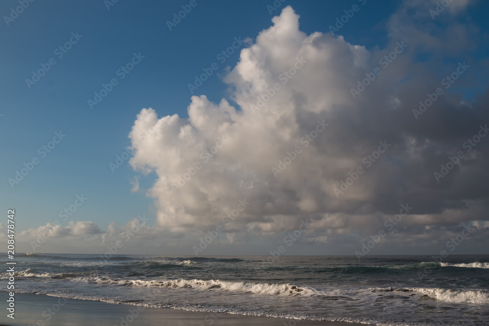 Atlantic ocean and a cloudy sky