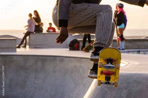 Skater at beach park