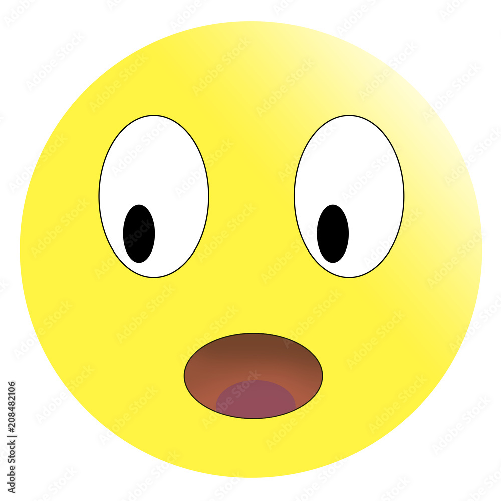 Cute Surprised on White Background. Isolated Illustration Cute Surprised on White Background. Isolated Illustration