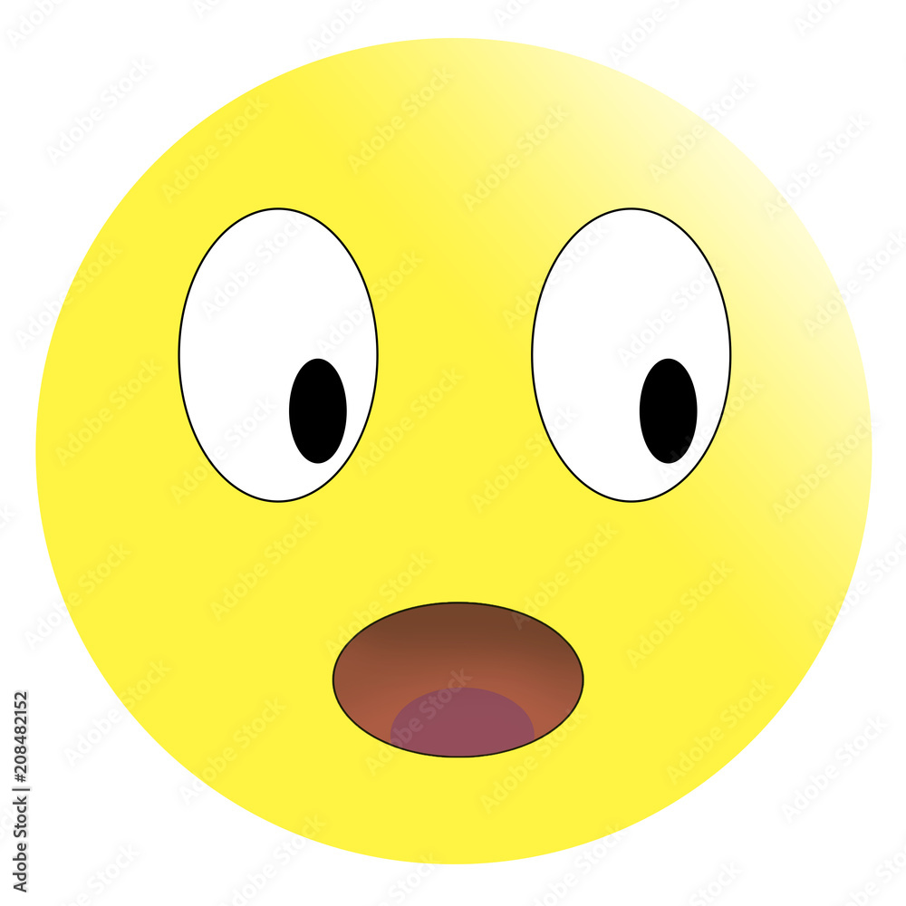 Cute Surprised on White Background. Isolated Illustration Cute Surprised on White Background. Isolated Illustration