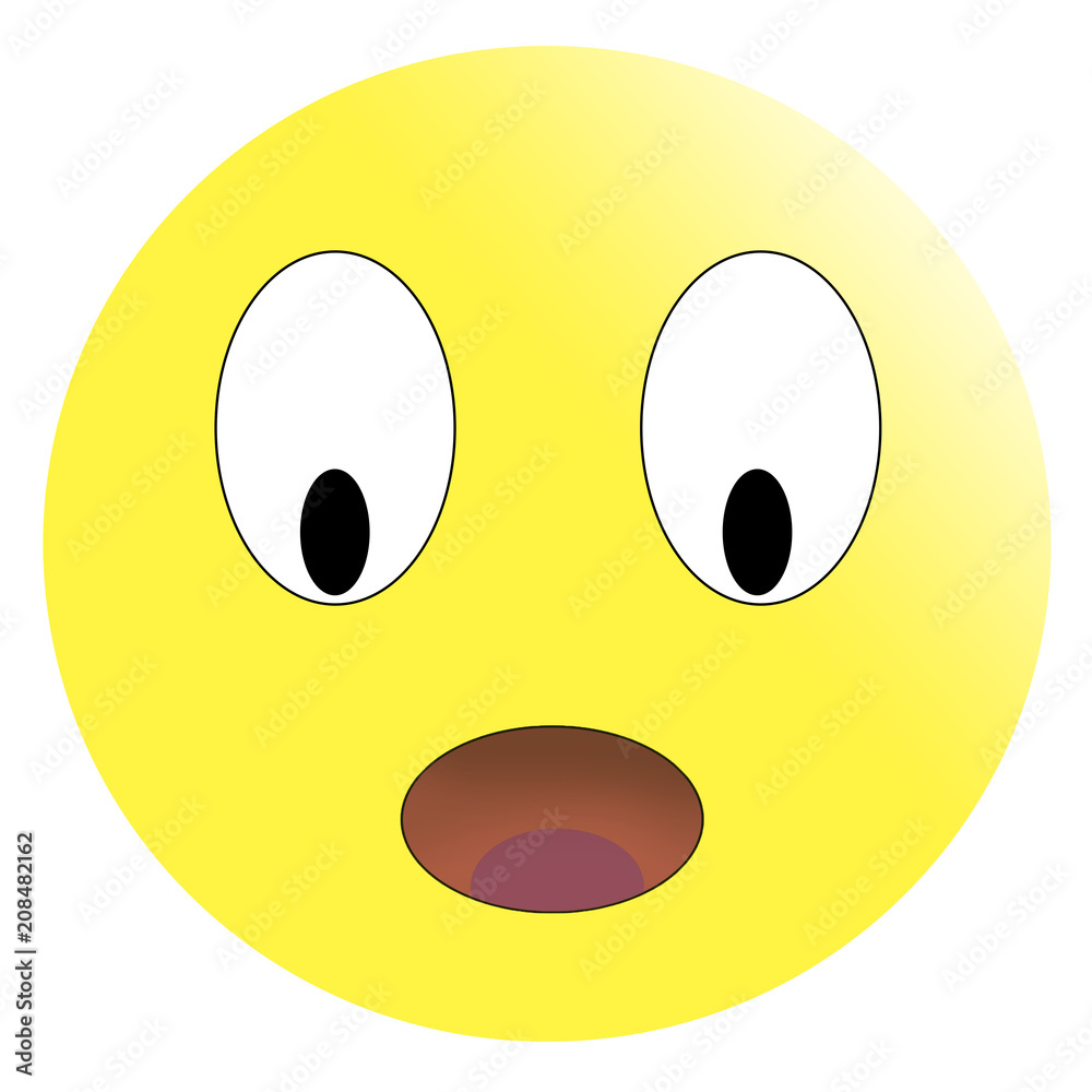 Cute Surprised on White Background. Isolated Illustration Cute Surprised on White Background. Isolated Illustration