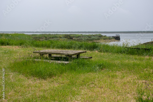 Empty Bench overlooking English Estuary