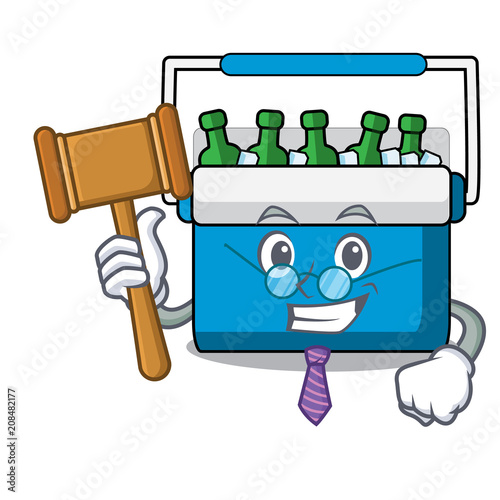 Judge freezer bag mascot cartoon