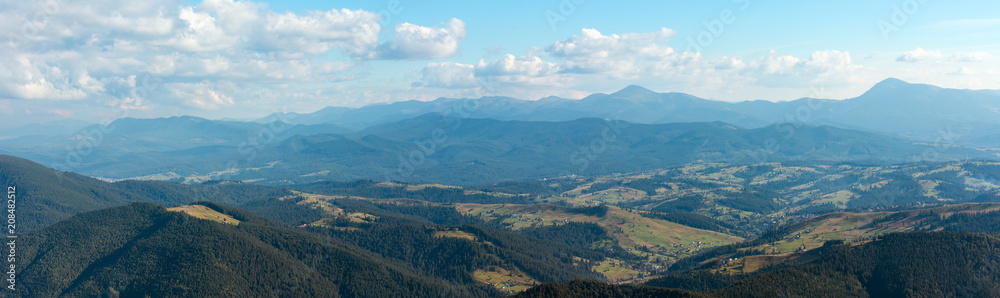 Summer Carpathian mountain view