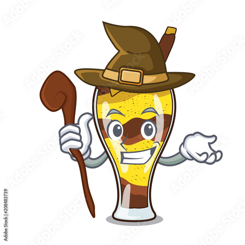 Witch mangonada fruit mascot cartoon photo