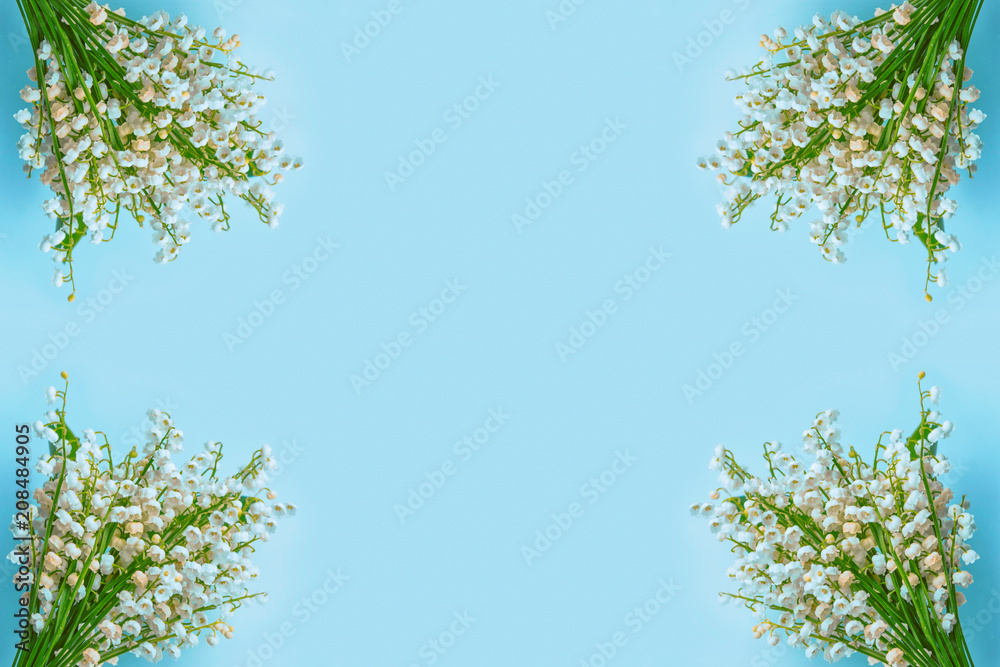 Fototapeta premium Spring landscape. flowers lily of the valley