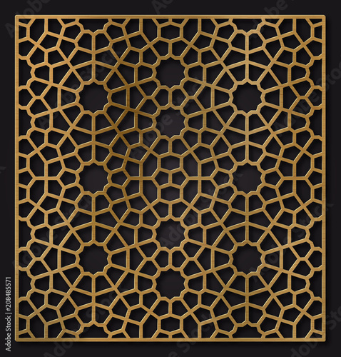 Decorative panel for laser cutting.