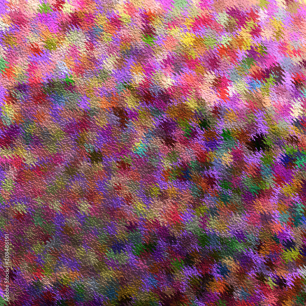 Ink or Paint Splatter Colorful Mosaic Pink Background Design - High resolution illustration for graphic element or backdrop use.