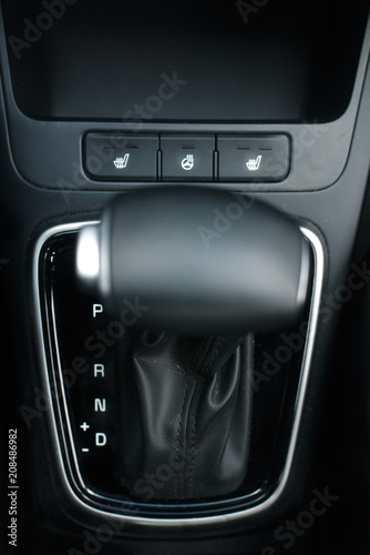 Automatic transmission in the car. View from above. © Yury