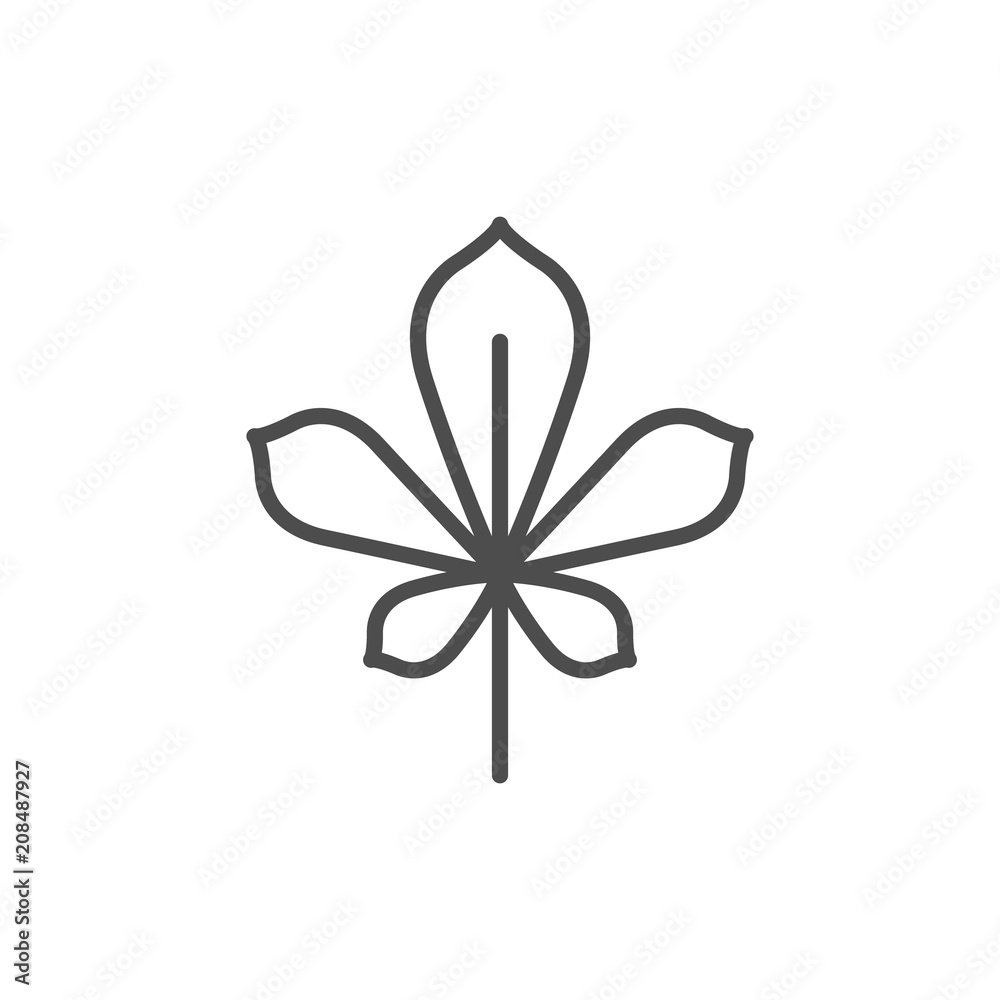 Chestnut leaf line icon Chestnut leaf line icon