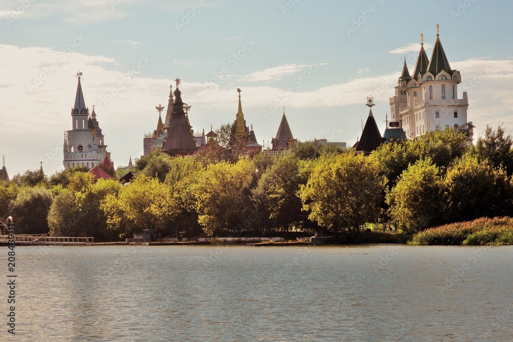 Kremlin in Izmailovo, Moscow. Popular landmark. Color photo.