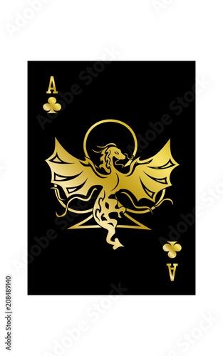 ace clubs dragon gold