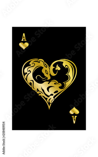 ace hearts dragon gold