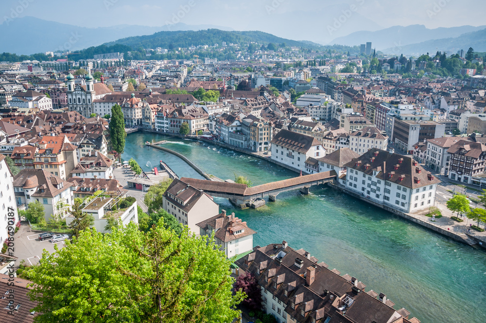 Obraz premium Vue générale de Lucerne