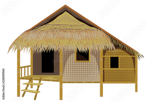 grass hut vector design