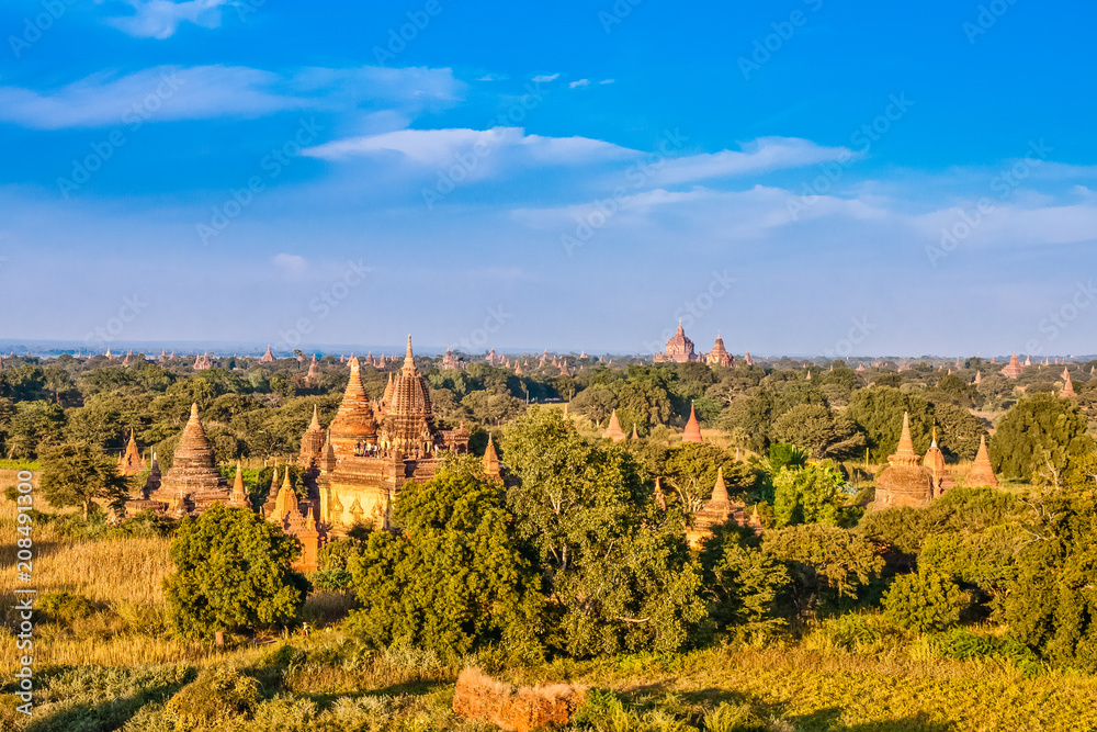 A panoramic view of Old Bagan, Myanmar A panoramic view of Old Bagan, Myanmar