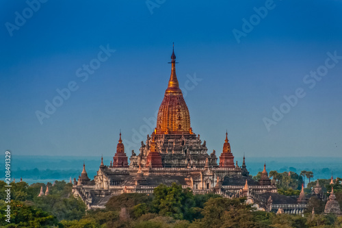 The Ananda Temple at sunset  Old Bagan  Myanmar