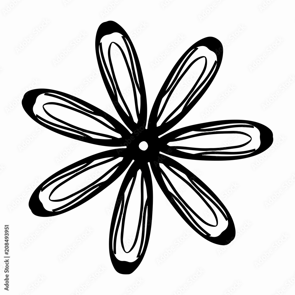 Blüte - ornamentierte Blume zum Ausmalen - Mandala