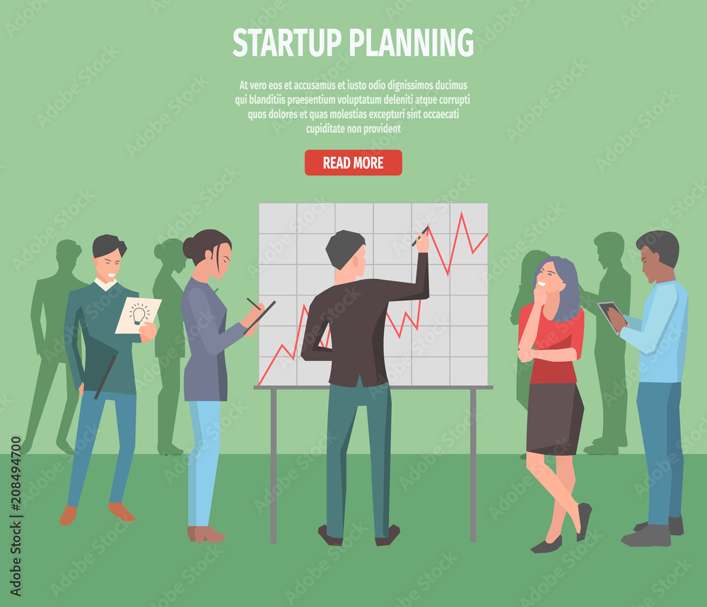 Startup Planning Internet Info Page Illustration